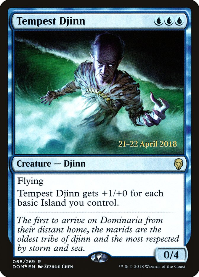 Tempest Djinn [Dominaria Prerelease Promos] | Golgari Games