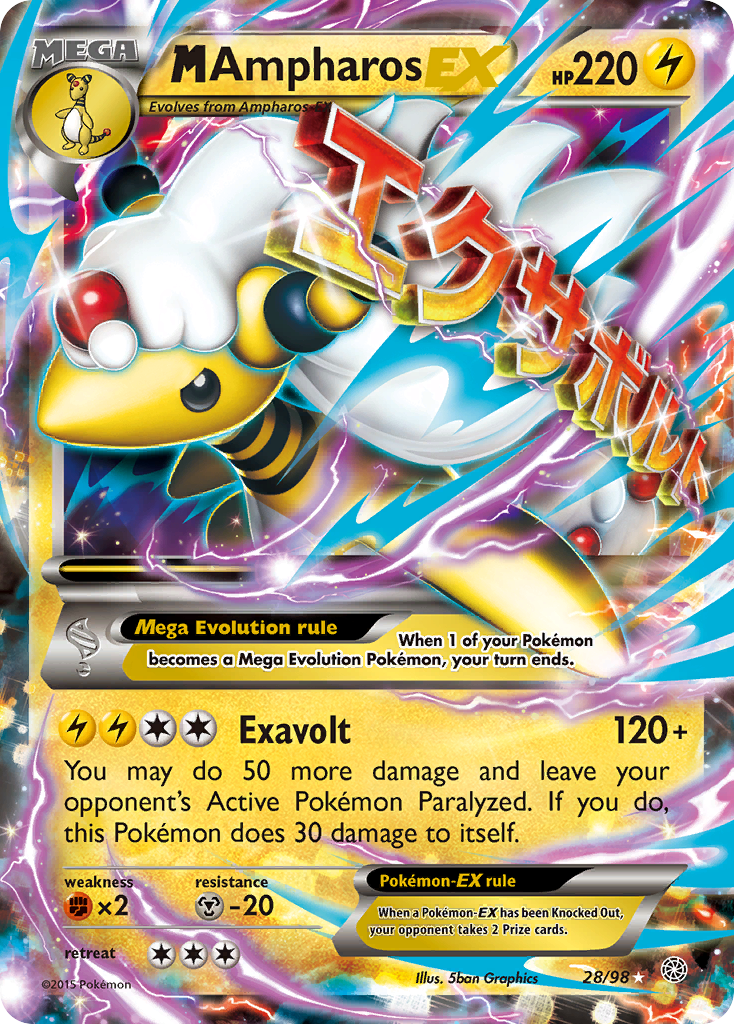 M Ampharos EX (28/98) [XY: Ancient Origins] | Golgari Games