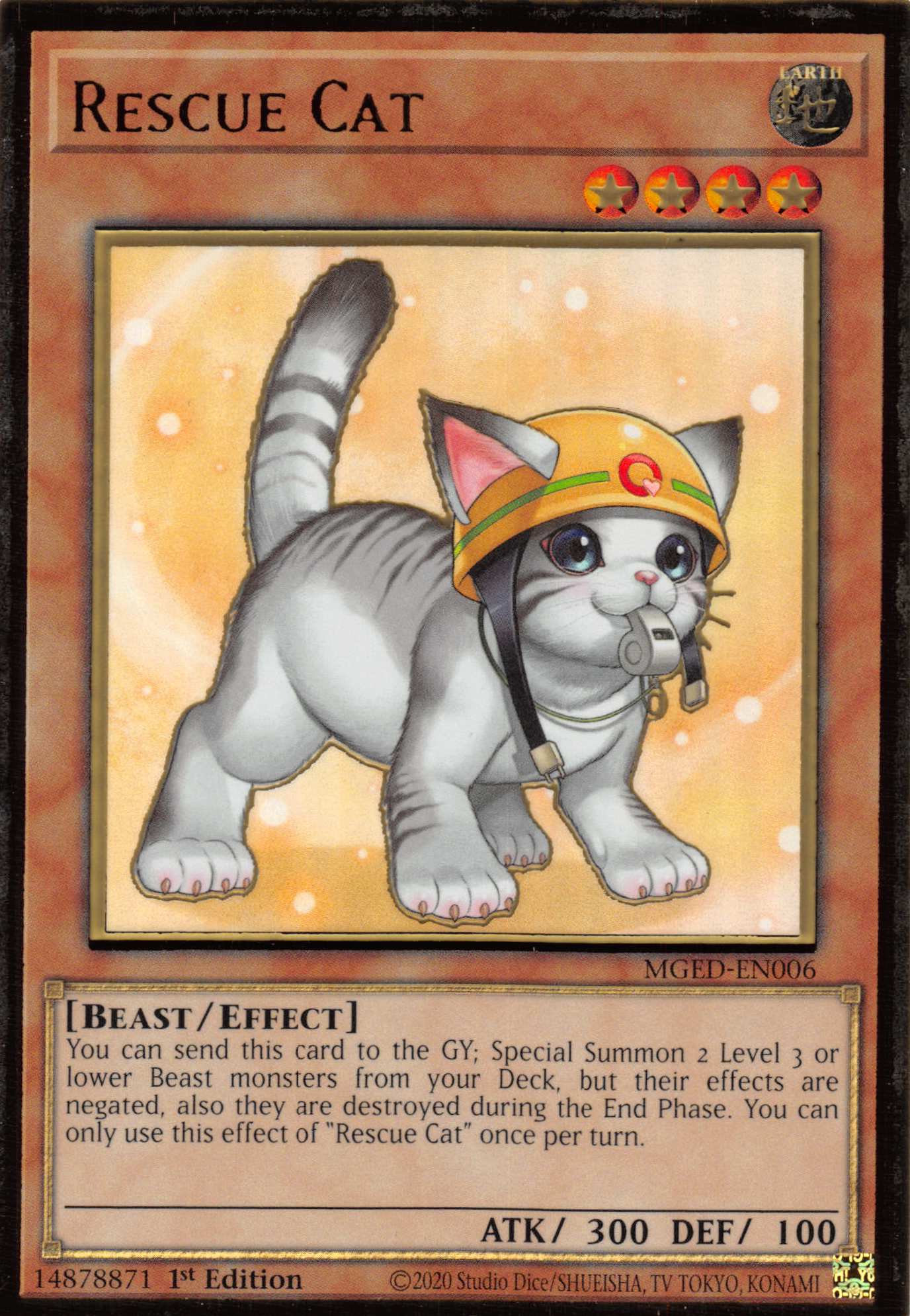 Rescue Cat (Alternate Art) [MGED-EN006] Gold Rare | Golgari Games