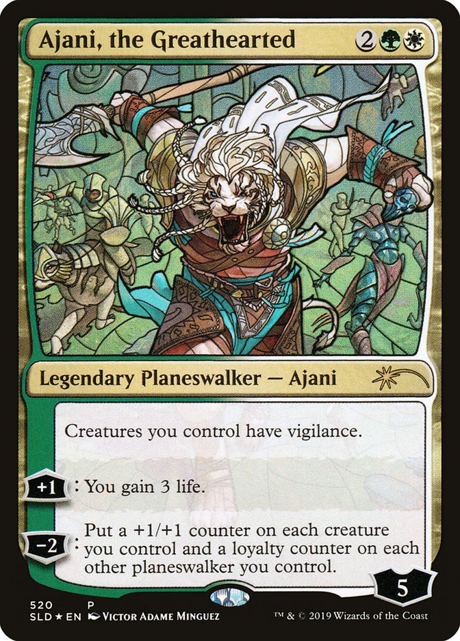 Ajani, the Greathearted (Stained Glass) [Secret Lair Drop Promos] | Golgari Games