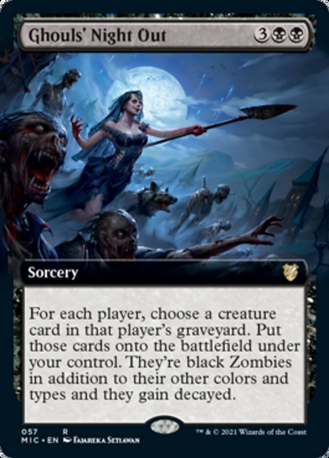 Ghouls' Night Out (Extended Art) [Innistrad: Midnight Hunt Commander] | Golgari Games