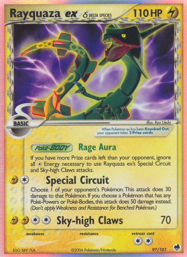 Rayquaza ex (97/101) (Delta Species) [EX: Dragon Frontiers] | Golgari Games