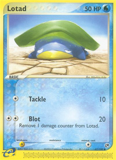 Lotad (67/100) [EX: Sandstorm] | Local Legends