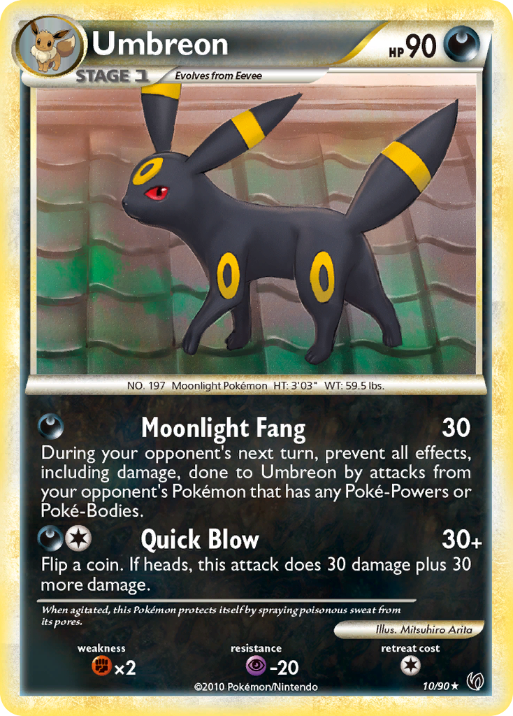 Umbreon (10/90) [HeartGold & SoulSilver: Undaunted] | Golgari Games