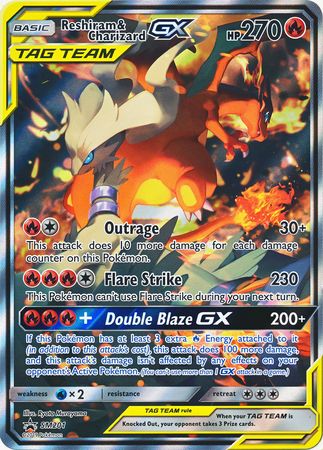 Reshiram & Charizard GX (SM201) (Jumbo Card) [Sun & Moon: Black Star Promos] | Golgari Games