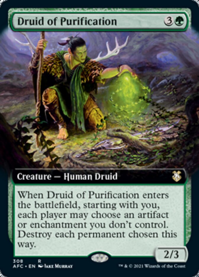 Druid of Purification (Extended Art) [Dungeons & Dragons: Adventures in the Forgotten Realms Commander] | Local Legends