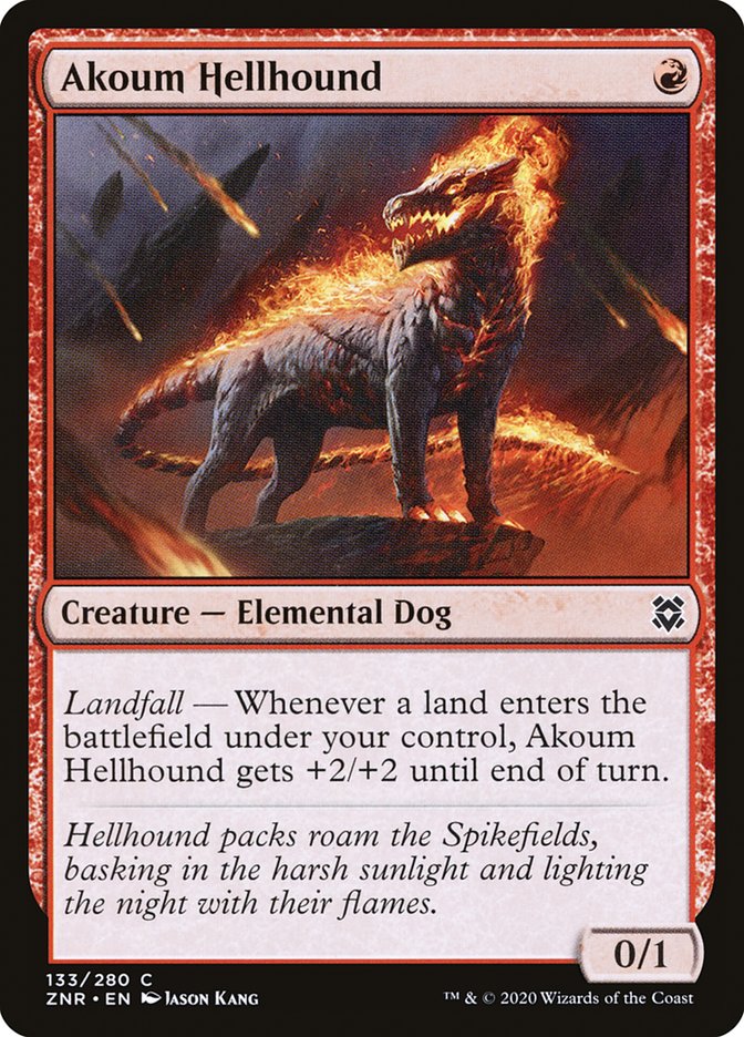 Akoum Hellhound [Zendikar Rising] | Local Legends