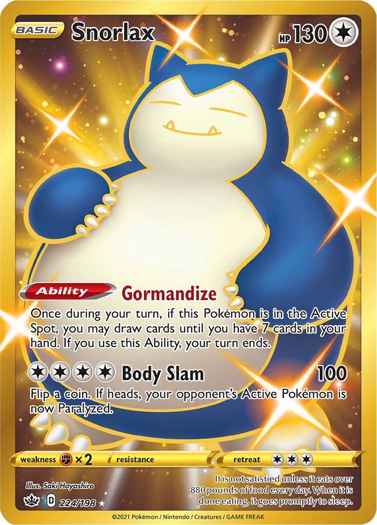 Snorlax (224/198) [Sword & Shield: Chilling Reign] | Golgari Games