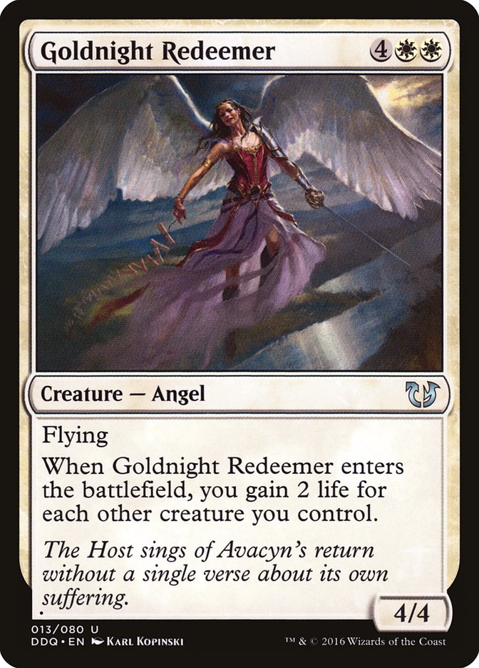 Goldnight Redeemer [Duel Decks: Blessed vs. Cursed] | Golgari Games