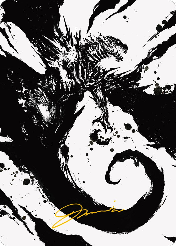 Capricious Hellraiser Art Card (Gold-Stamped Signature) [Phyrexia: All Will Be One Art Series] | Local Legends