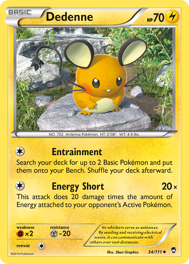 Dedenne (34/111) [XY: Furious Fists] | Golgari Games