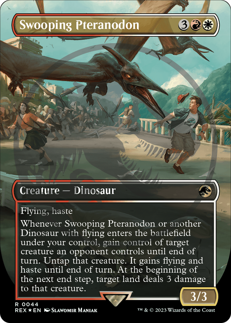 Swooping Pteranodon Emblem (Borderless) [Jurassic World Collection Tokens] | Golgari Games