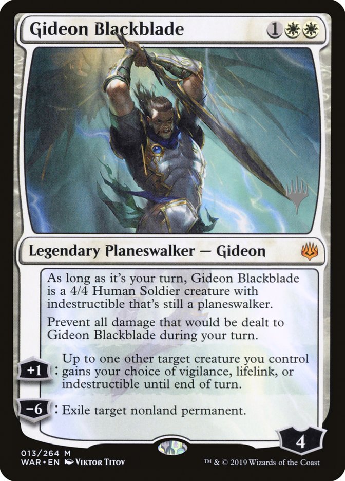 Gideon Blackblade (Promo Pack) [War of the Spark Promos] | Golgari Games