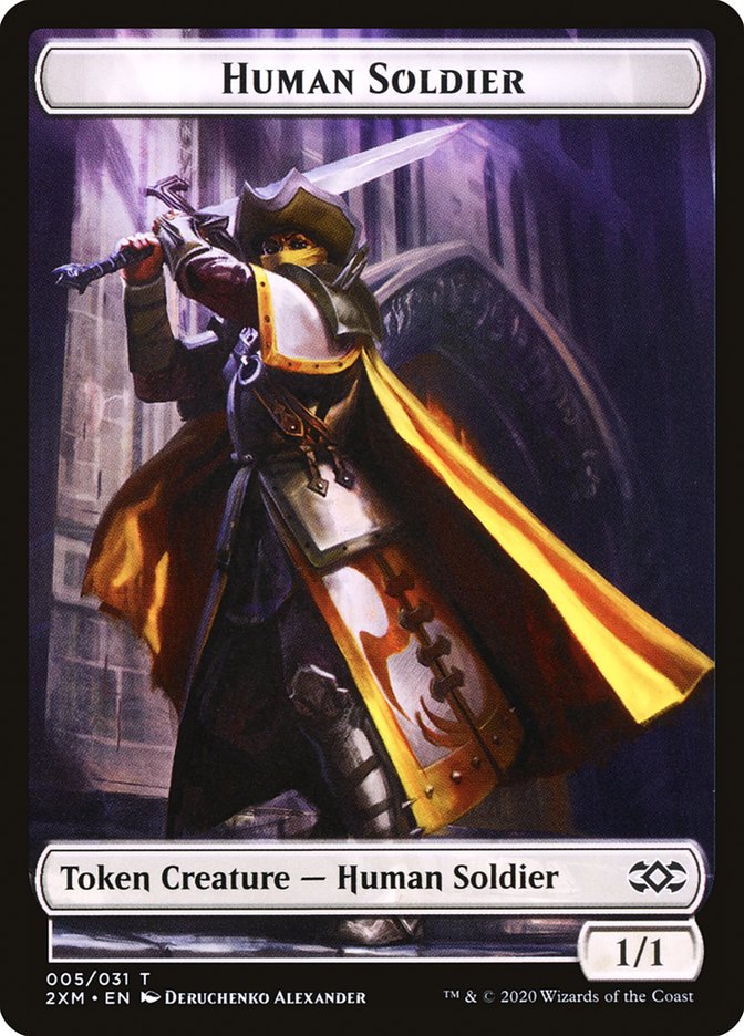 Human Soldier Token [Double Masters Tokens] | Golgari Games