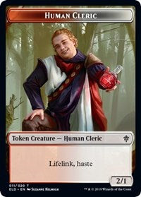 Human Cleric // Food (18) Double-sided Token [Throne of Eldraine Tokens] | Golgari Games