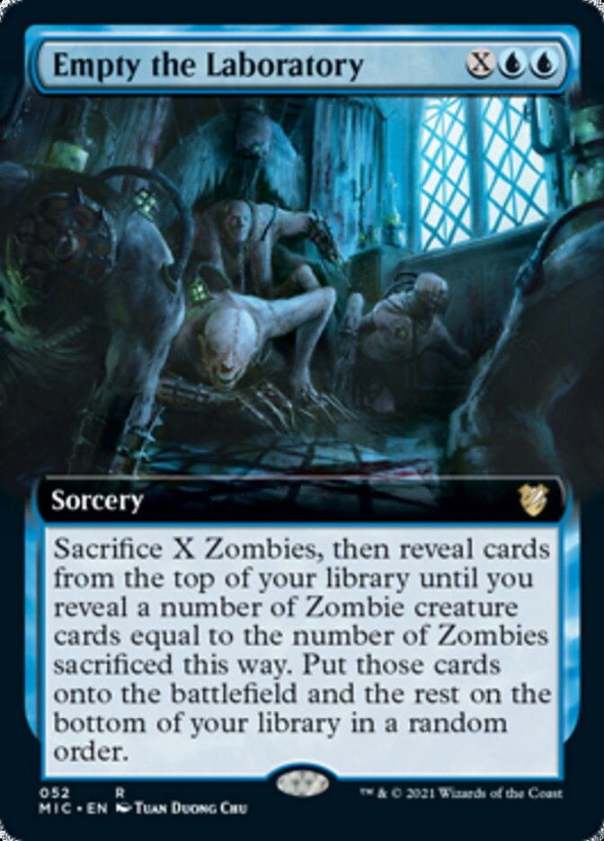 Empty the Laboratory (Extended Art) [Innistrad: Midnight Hunt Commander] | Golgari Games