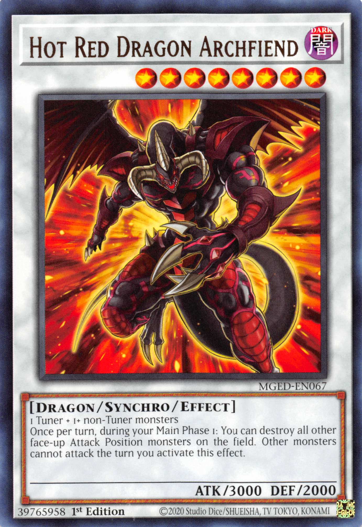 Hot Red Dragon Archfiend [MGED-EN067] Rare | Golgari Games