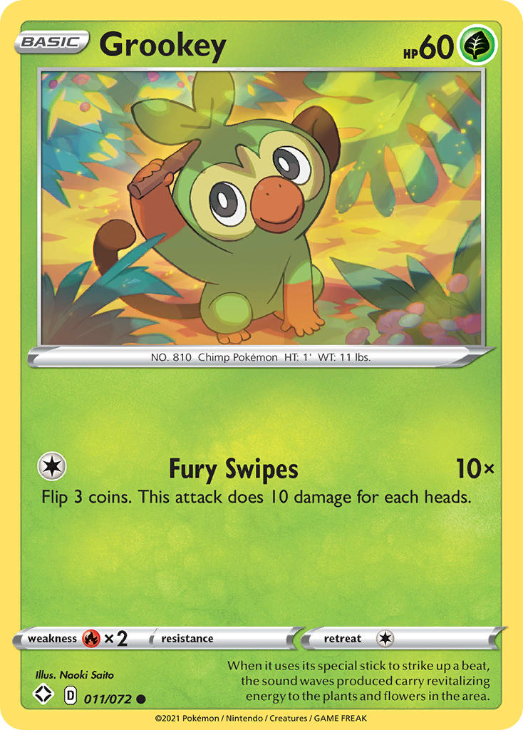 Grookey (011/072) [Sword & Shield: Shining Fates] | Golgari Games