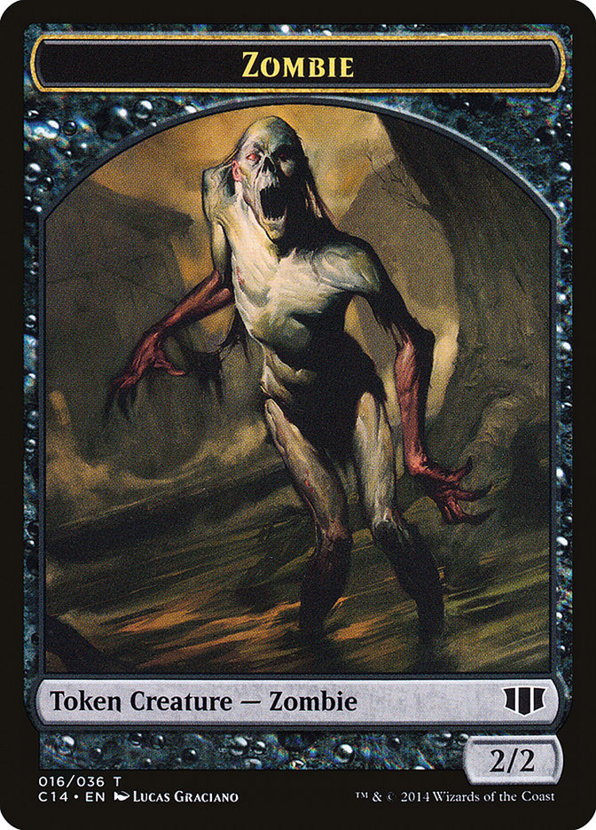 Demon (013/036) // Zombie (016/036) Double-sided Token [Commander 2014 Tokens] | Golgari Games