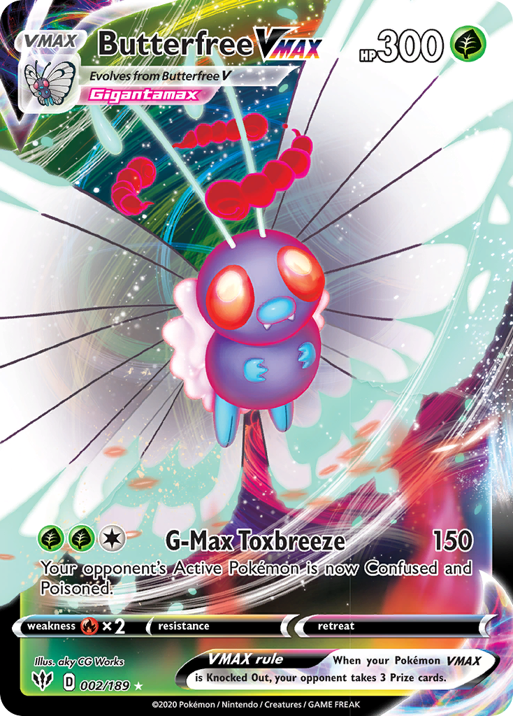 Butterfree VMAX (002/189) [Sword & Shield: Darkness Ablaze] | Golgari Games