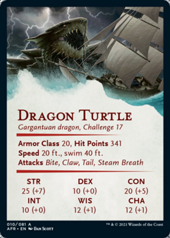 Dragon Turtle Art Card [Dungeons & Dragons: Adventures in the Forgotten Realms Art Series] | Local Legends