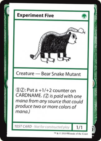 Experiment Five (2021 Edition) [Mystery Booster Playtest Cards] | Golgari Games