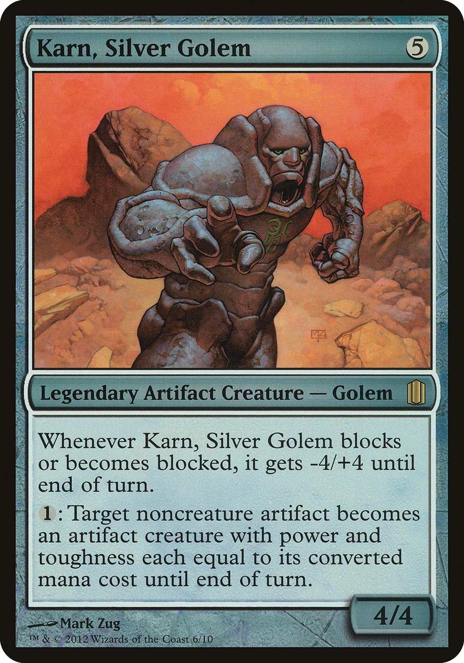 Karn, Silver Golem (Oversized) [Commander's Arsenal Oversized] | Golgari Games