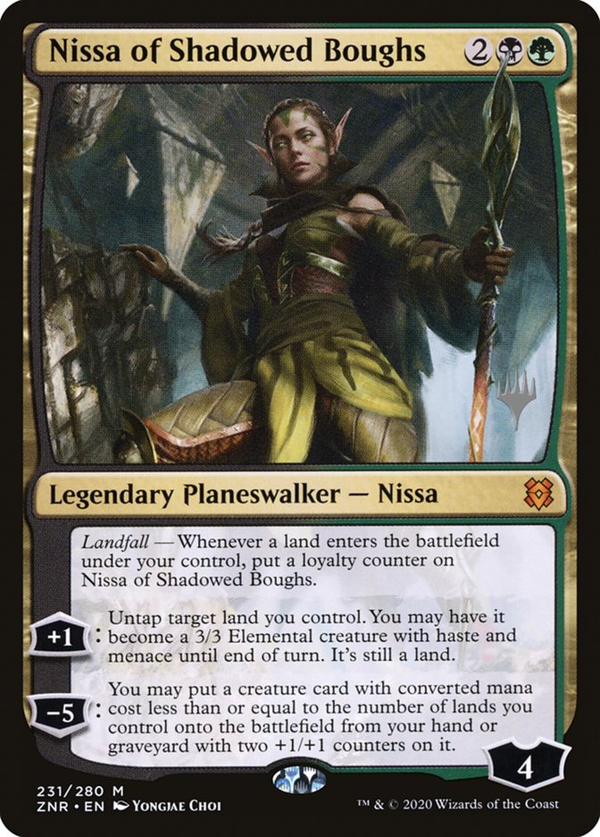 Nissa of Shadowed Boughs (Promo Pack) [Zendikar Rising Promos] | Local Legends