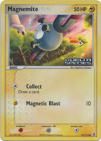 Magnemite (74/113) (Stamped) [EX: Delta Species] | Golgari Games