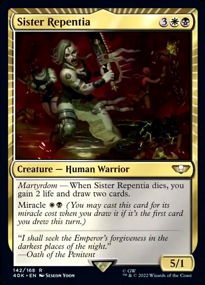 Sister Repentia (Surge Foil) [Universes Beyond: Warhammer 40,000] | Local Legends