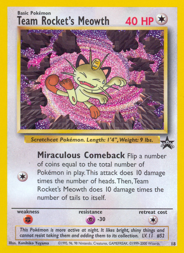 Team Rocket's Meowth (18) [Wizards of the Coast: Black Star Promos] | Golgari Games