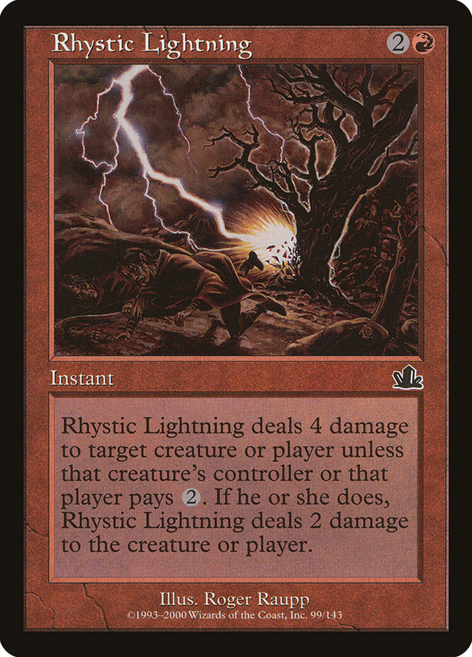 Rhystic Lightning [Prophecy] | Golgari Games