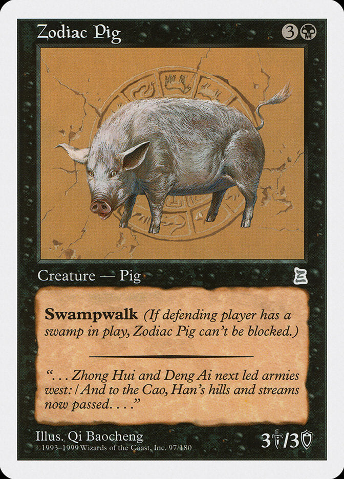 Zodiac Pig [Portal Three Kingdoms] | Golgari Games