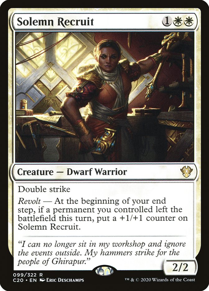 Solemn Recruit [Commander 2020] | Local Legends