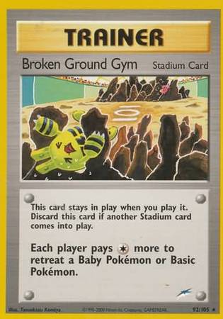 Broken Ground Gym (92/105) [Neo Destiny Unlimited] | Golgari Games