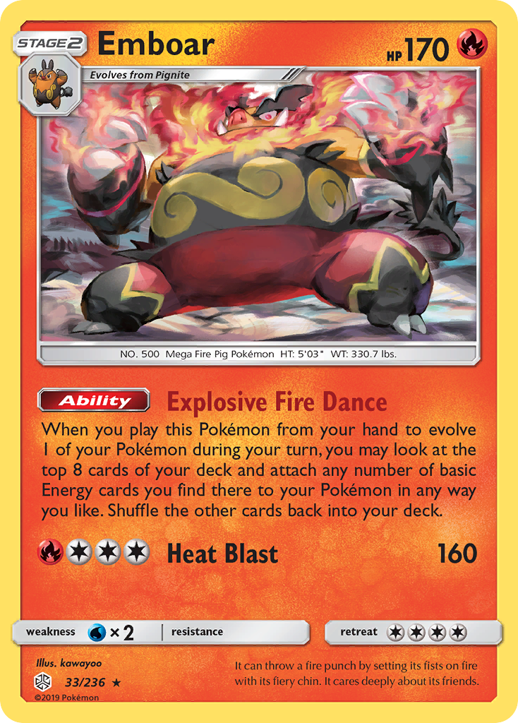 Emboar (33/236) [Sun & Moon: Cosmic Eclipse] | Golgari Games