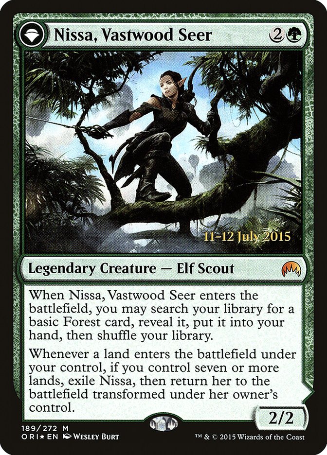 Nissa, Vastwood Seer // Nissa, Sage Animist [Magic Origins Prerelease Promos] | Golgari Games