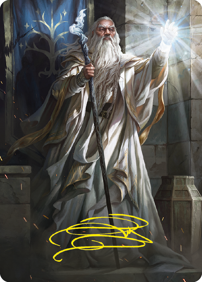 Gandalf the White Art Card (Gold-Stamped Signature) [The Lord of the Rings: Tales of Middle-earth Art Series] | Local Legends