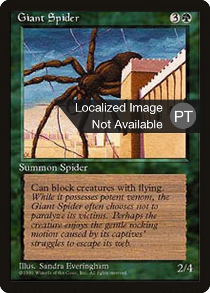 Giant Spider [Fourth Edition (Foreign Black Border)] | Golgari Games