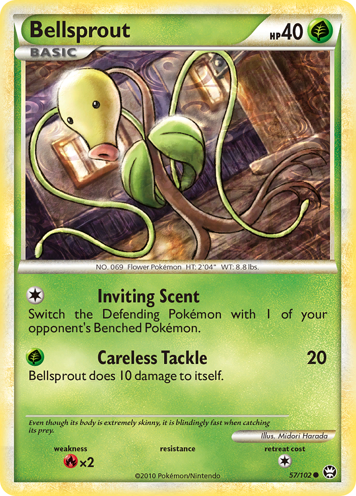 Bellsprout (57/102) [HeartGold & SoulSilver: Triumphant] | Golgari Games