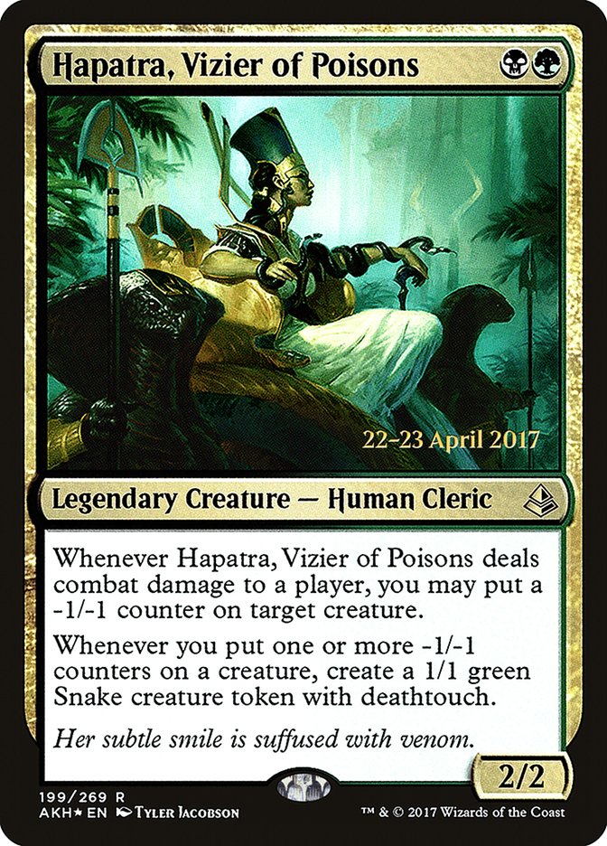 Hapatra, Vizier of Poisons [Amonkhet Prerelease Promos] | Golgari Games