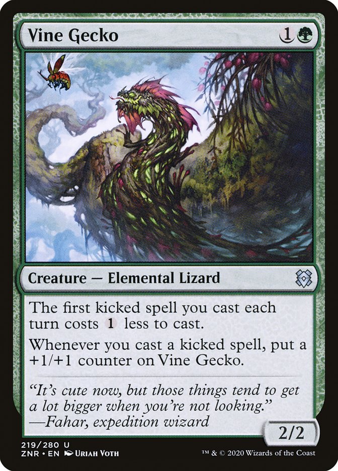 Vine Gecko [Zendikar Rising] | Golgari Games