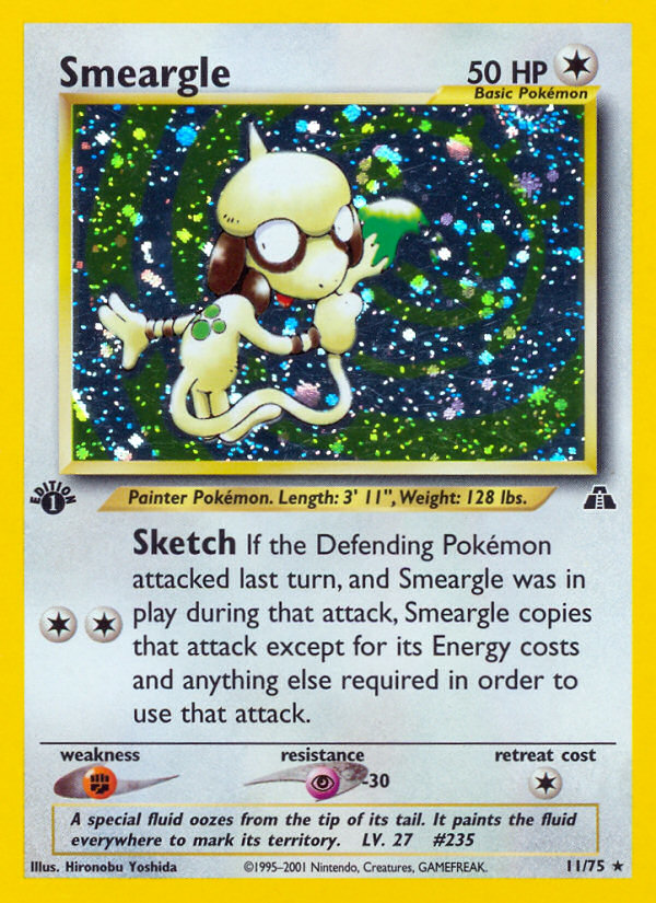 Smeargle (11/75) [Neo Discovery 1st Edition] | Golgari Games