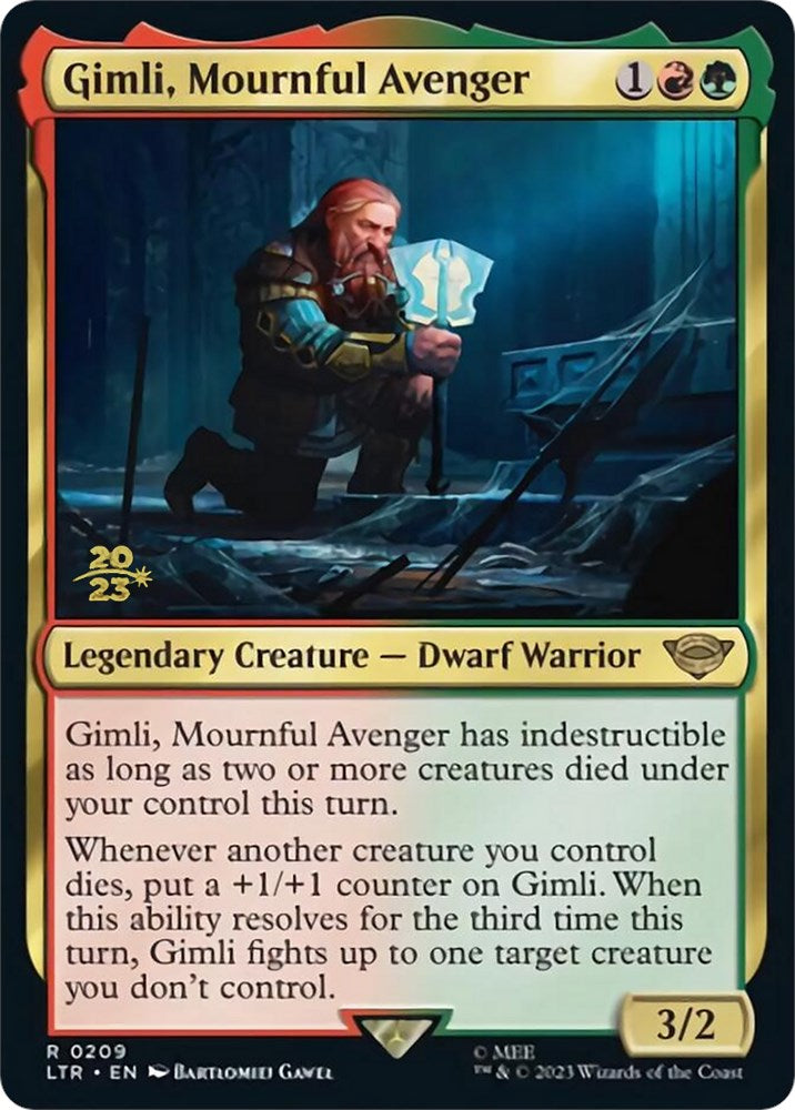 Gimli, Mournful Avenger [The Lord of the Rings: Tales of Middle-Earth Prerelease Promos] | Local Legends
