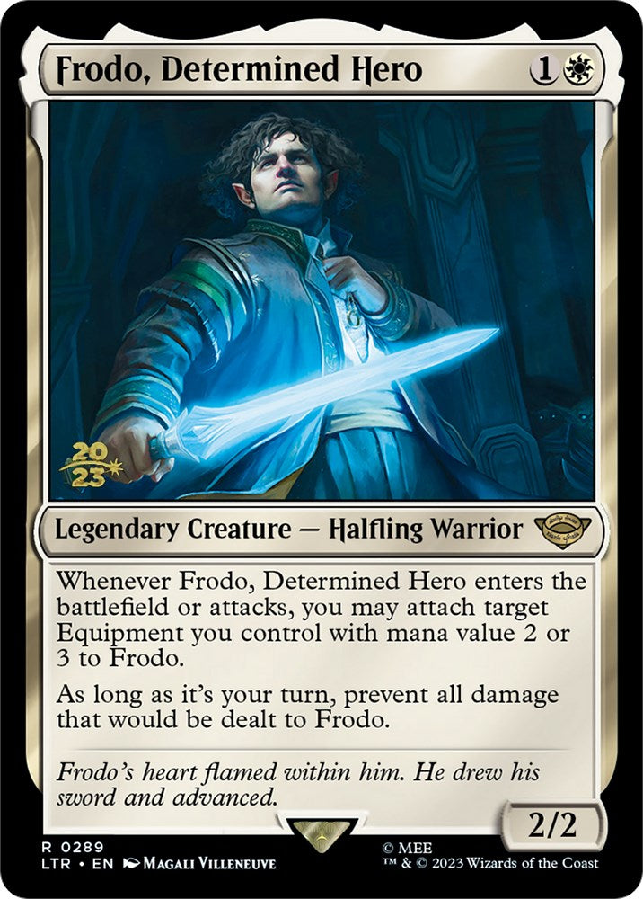 Frodo, Determined Hero [The Lord of the Rings: Tales of Middle-Earth Prerelease Promos] | Golgari Games