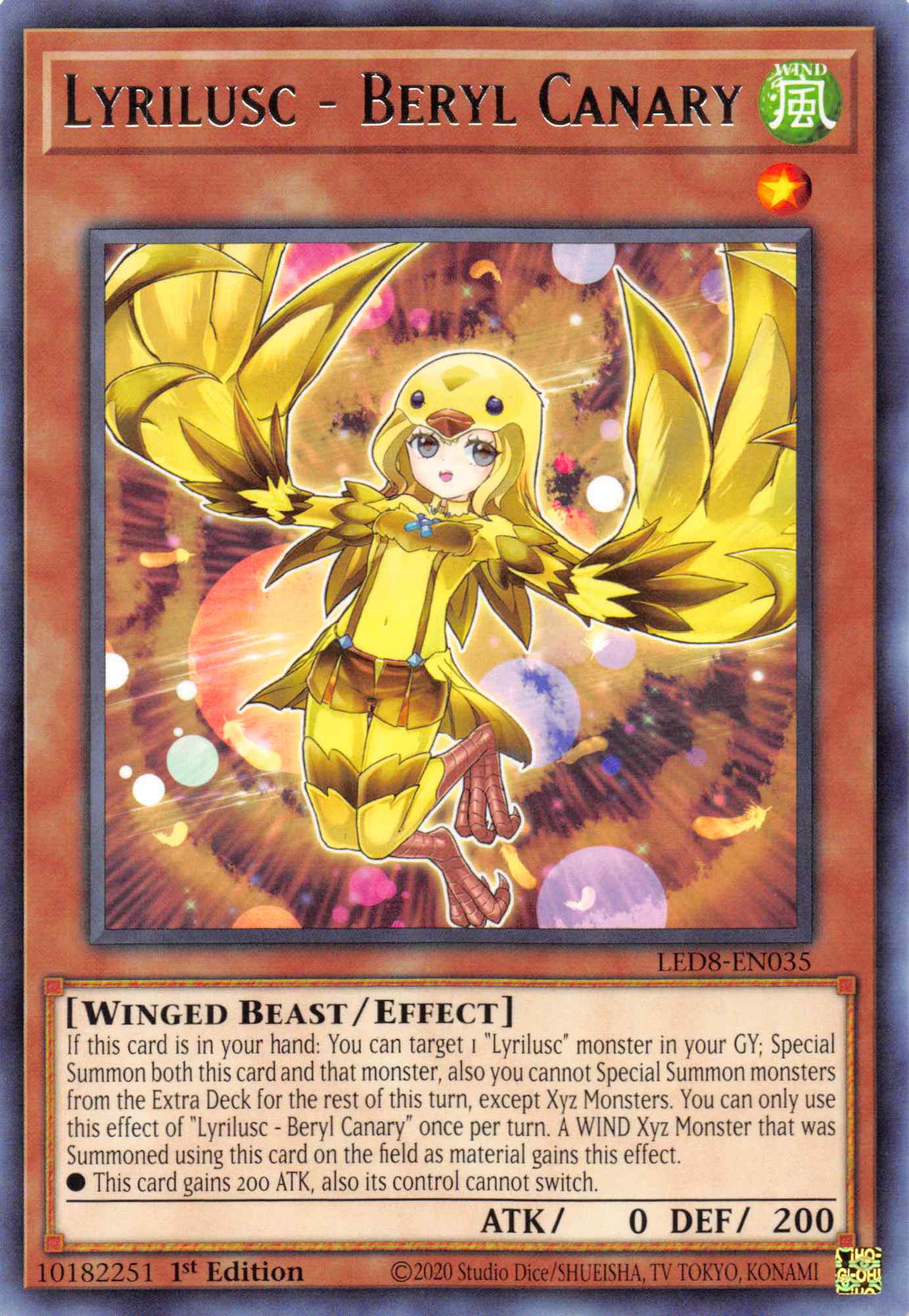 Lyrilusc - Beryl Canary [LED8-EN035] Rare | Golgari Games