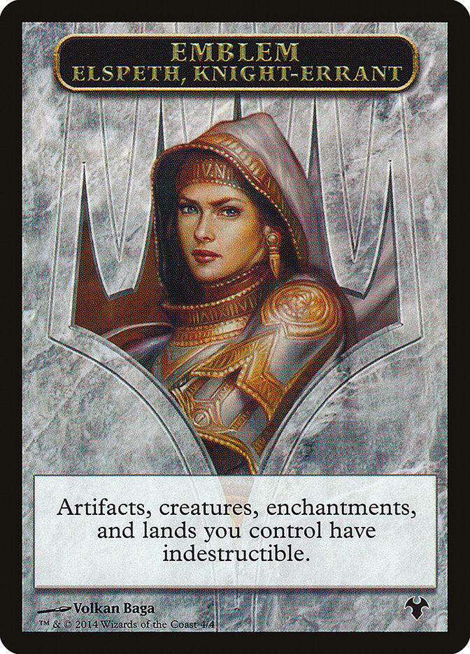 Elspeth, Knight-Errant Emblem [Modern Event Deck 2014 Tokens] | Golgari Games