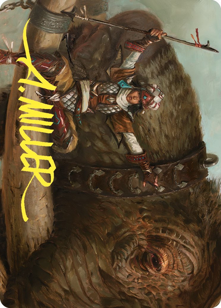 Tuskguard Captain Art Card (Gold-Stamped Signature) [Commander Masters Art Series] | Local Legends