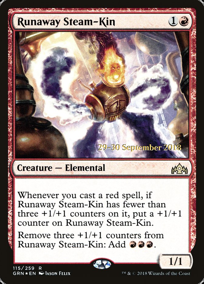 Runaway Steam-Kin [Guilds of Ravnica Prerelease Promos] | Local Legends