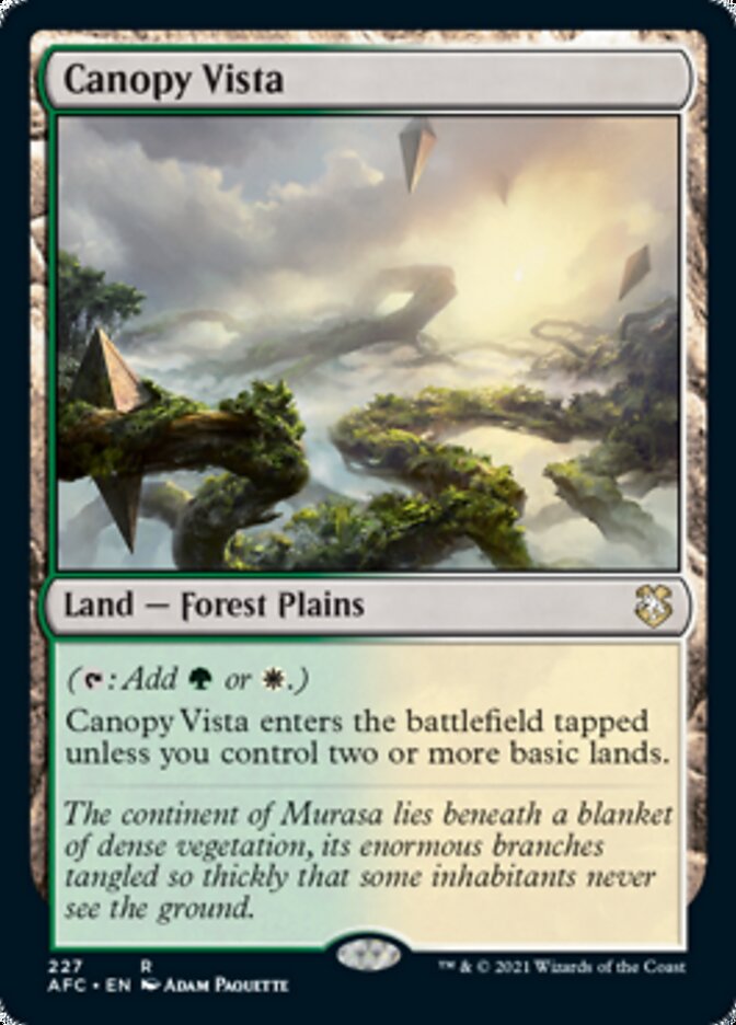 Canopy Vista [Dungeons & Dragons: Adventures in the Forgotten Realms Commander] | Golgari Games